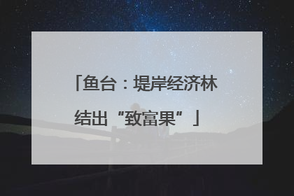 鱼台：堤岸经济林结出“致富果”