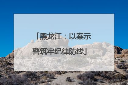 黑龙江：以案示警筑牢纪律防线