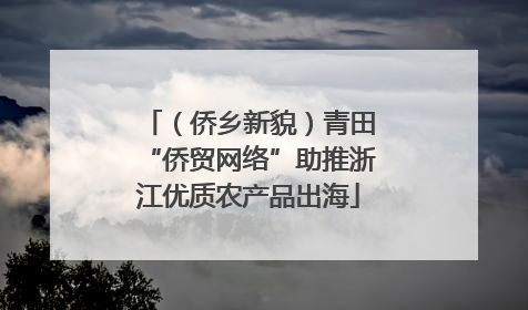 （侨乡新貌）青田“侨贸网络”助推浙江优质农产品出海