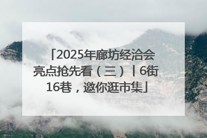 2025年廊坊经洽会亮点抢先看（三）丨6街16巷，邀你逛市集