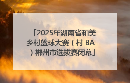2025年湖南省和美乡村篮球大赛（村 BA）郴州市选拔赛闭幕