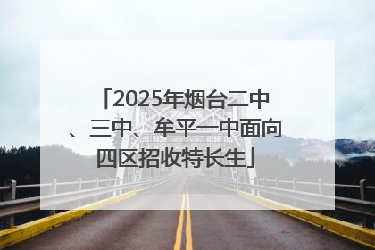 2025年烟台二中、三中、牟平一中面向四区招收特长生