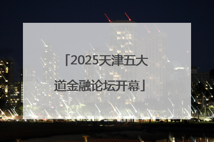 2025天津五大道金融论坛开幕
