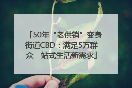 50年“老供销”变身街道CBD：满足5万群众一站式生活新需求