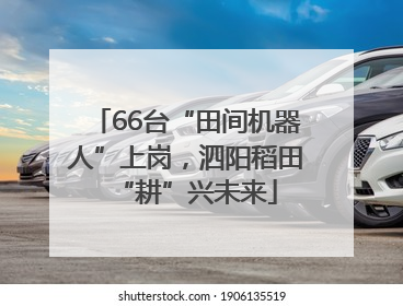 66台“田间机器人”上岗，泗阳稻田“耕”兴未来