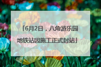 6月2日，八角游乐园地铁站因施工正式封站